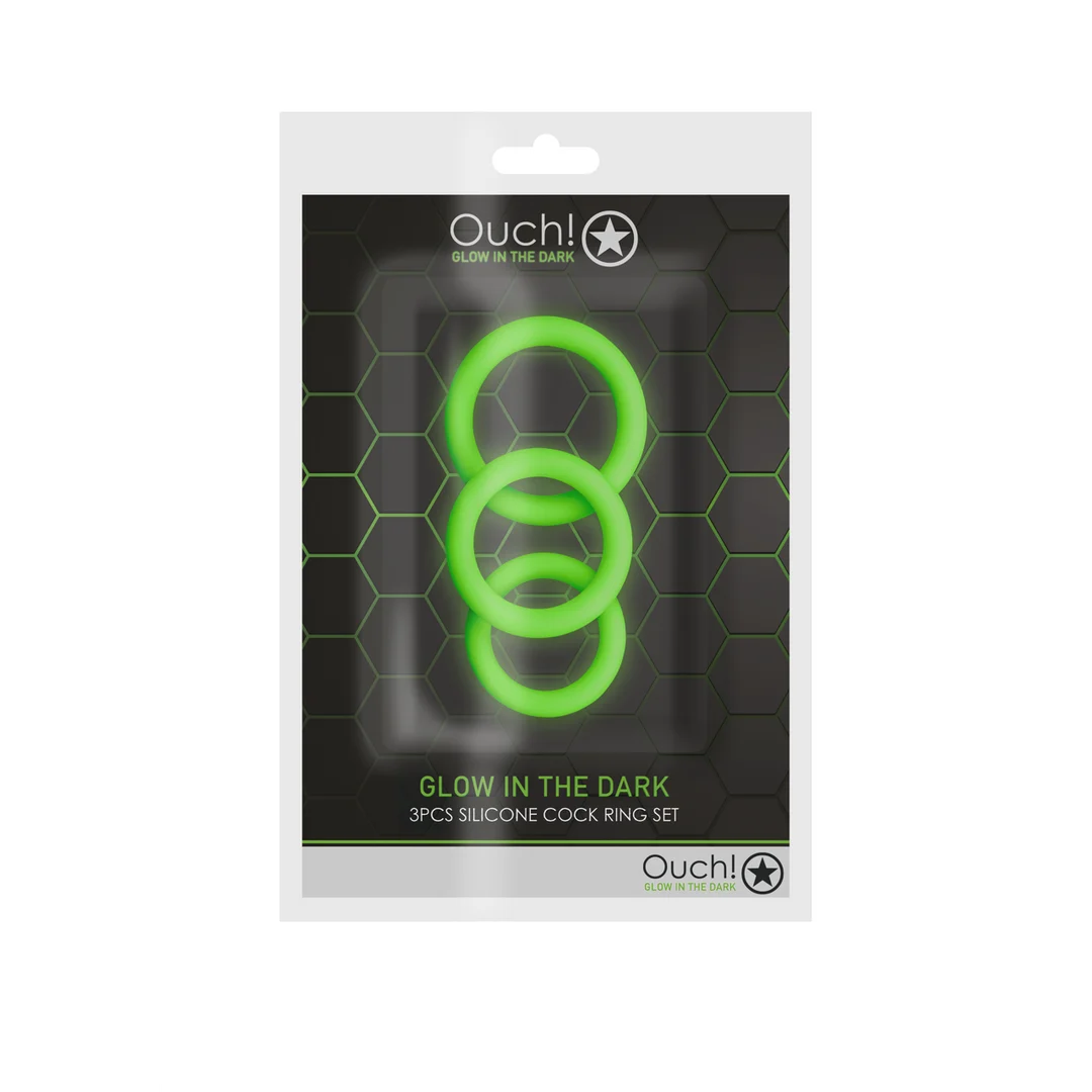 Set di cockring Ouch! Glow in the Dark - immagine 1
