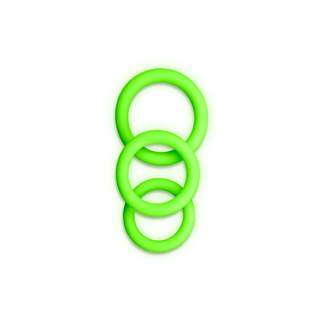 Set di cockring Ouch! Glow in the Dark - immagine 3
