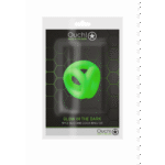 Anello fallico Ouch! Glow in the Dark con fascia per testicoli