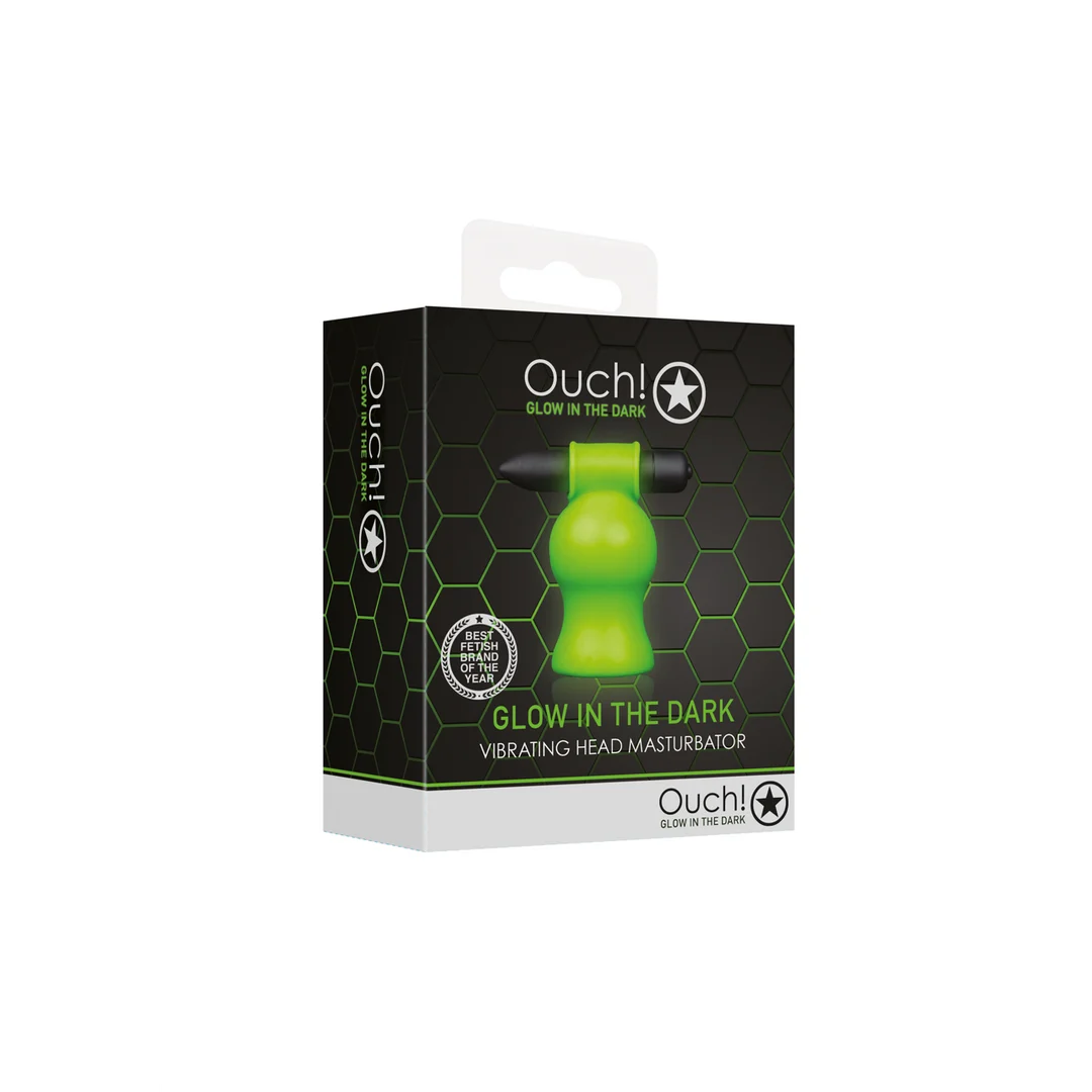 Masturbatore vibrante per glande Ouch! Glow in the Dark