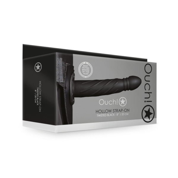 Ouch! Twisted Hollow Strap On 20 cm nero