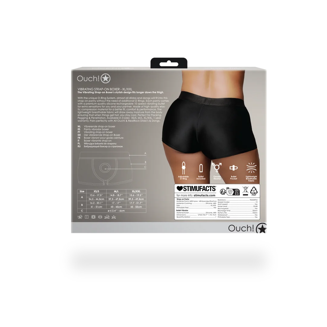 Boxer vibrante per strap on Ouch! by Shots - immagine 9