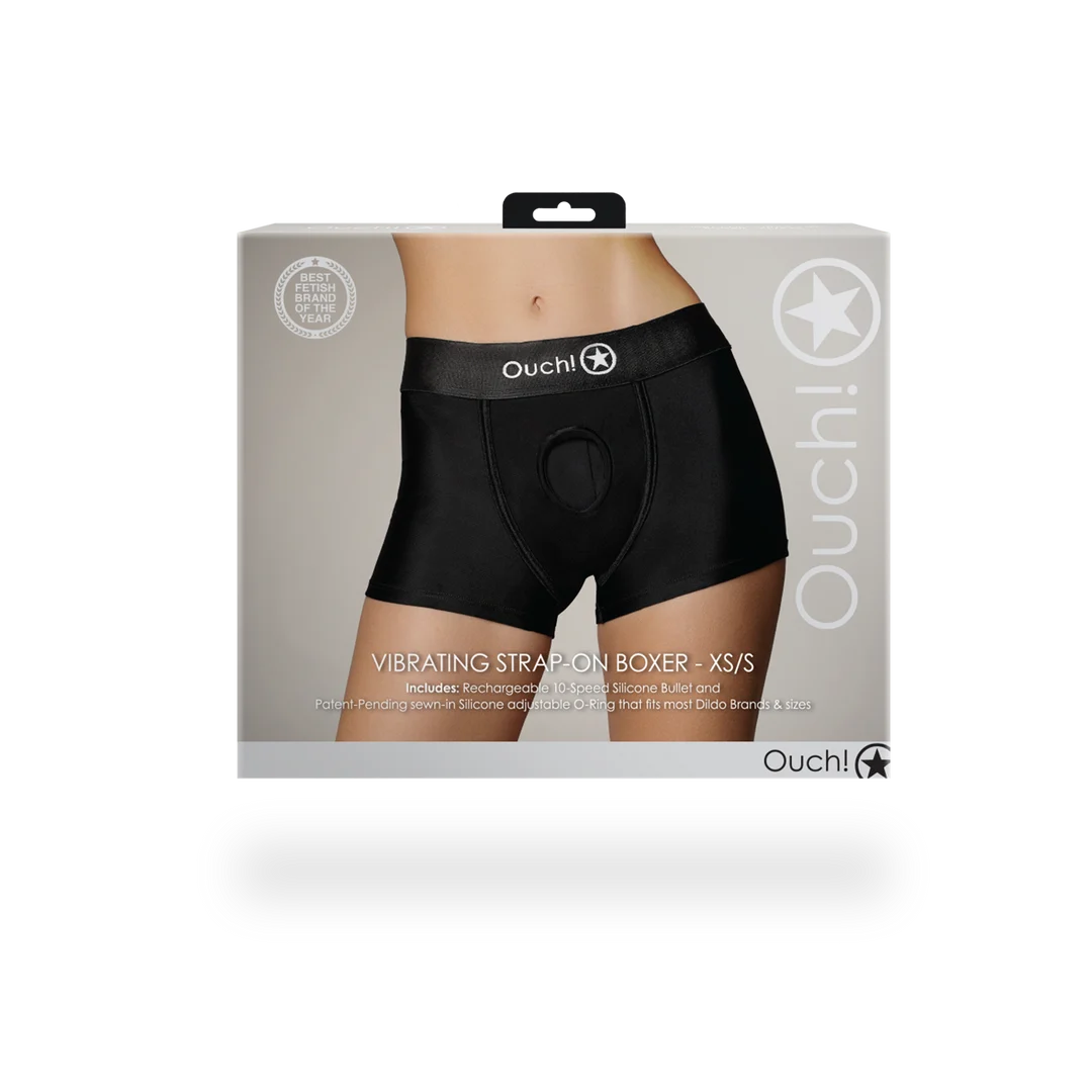 Boxer vibrante per strap on Ouch! by Shots - immagine 14