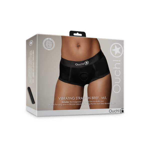 Vibratore bullet con 10 modalità – Boxer strap on vibrante Ouch! by Shots