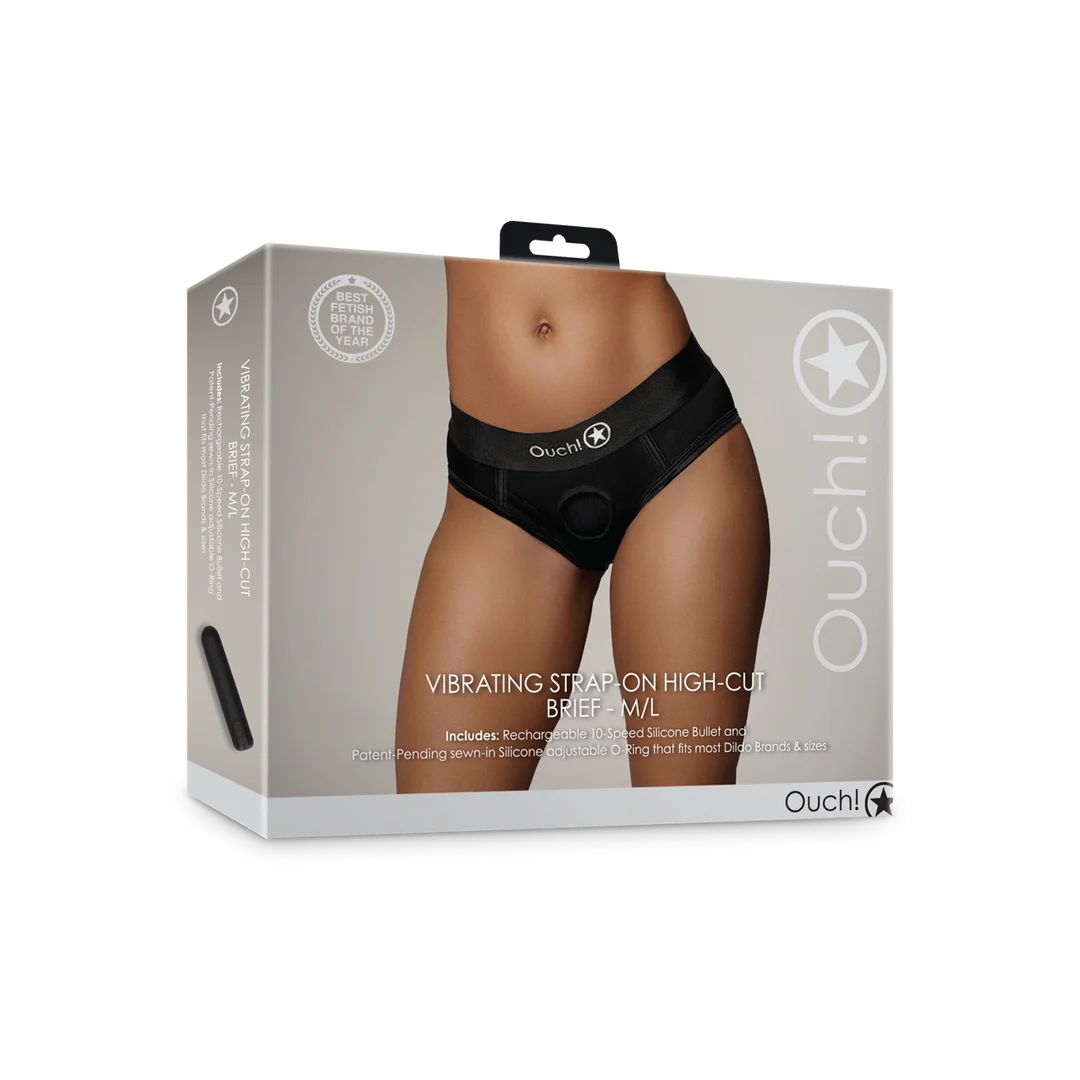 Boxer con strap on vibrante Ouch! - immagine 1
