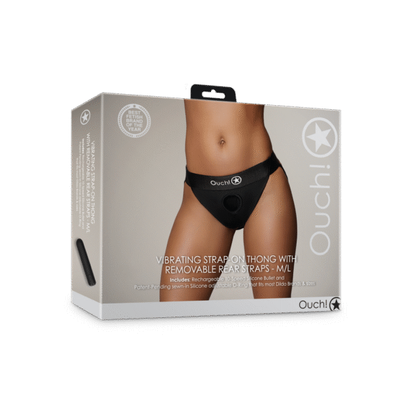Bullet vibrante con 10 modalità – Perizoma con harness Ouch! by Shots