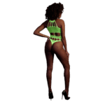 Body verde neon con scollo all’americana - immagine 2