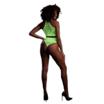Set verde neon a collo alto con slip - immagine 2