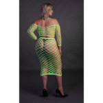 Crop top verde neon con gonna lunga - immagine 10