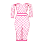 Crop top verde neon con gonna lunga - immagine 23