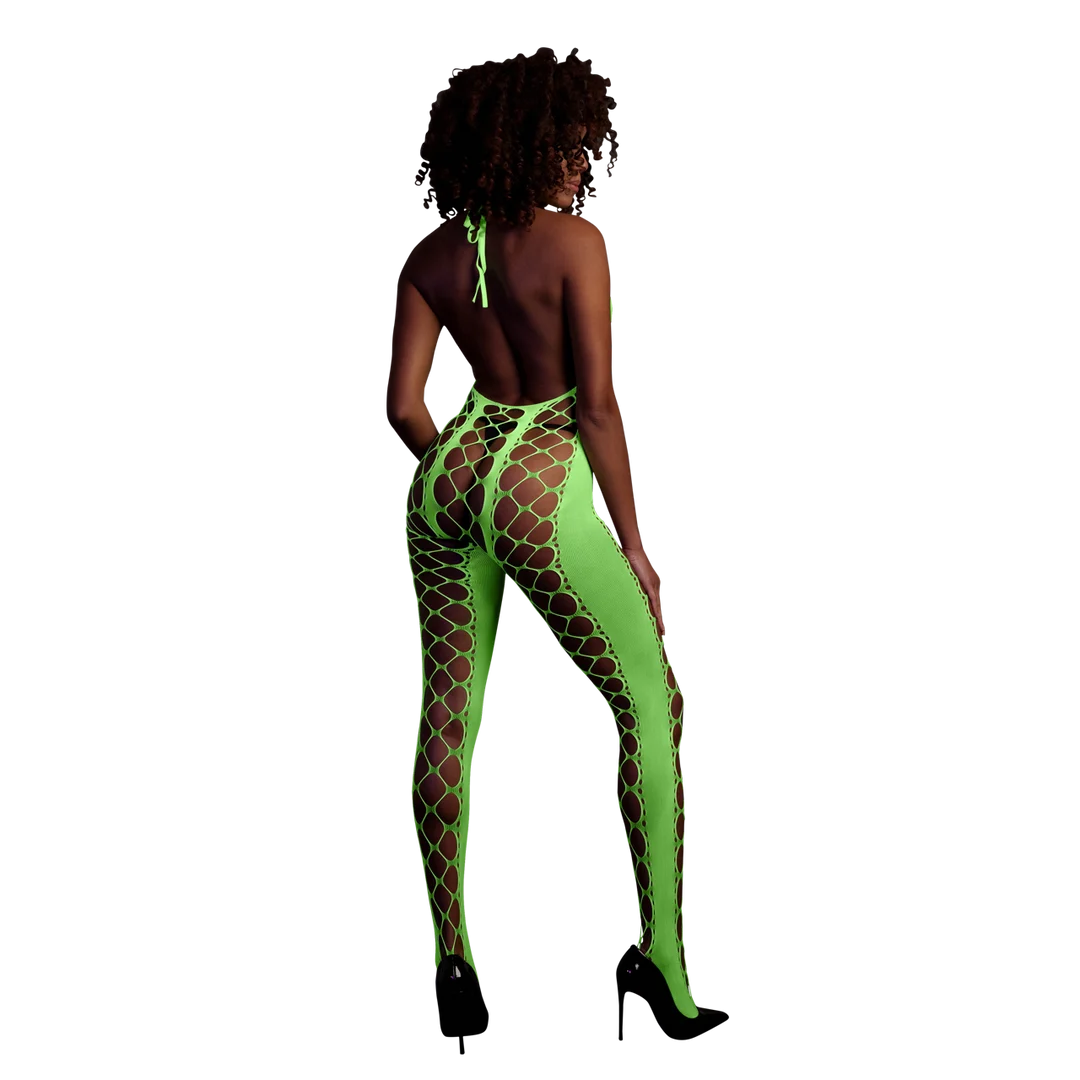 Bodystocking verde neon con collo all’americana - immagine 8