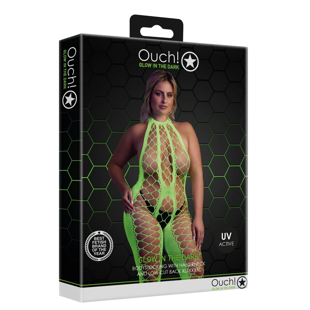 Bodystocking verde neon con collo all’americana - immagine 13