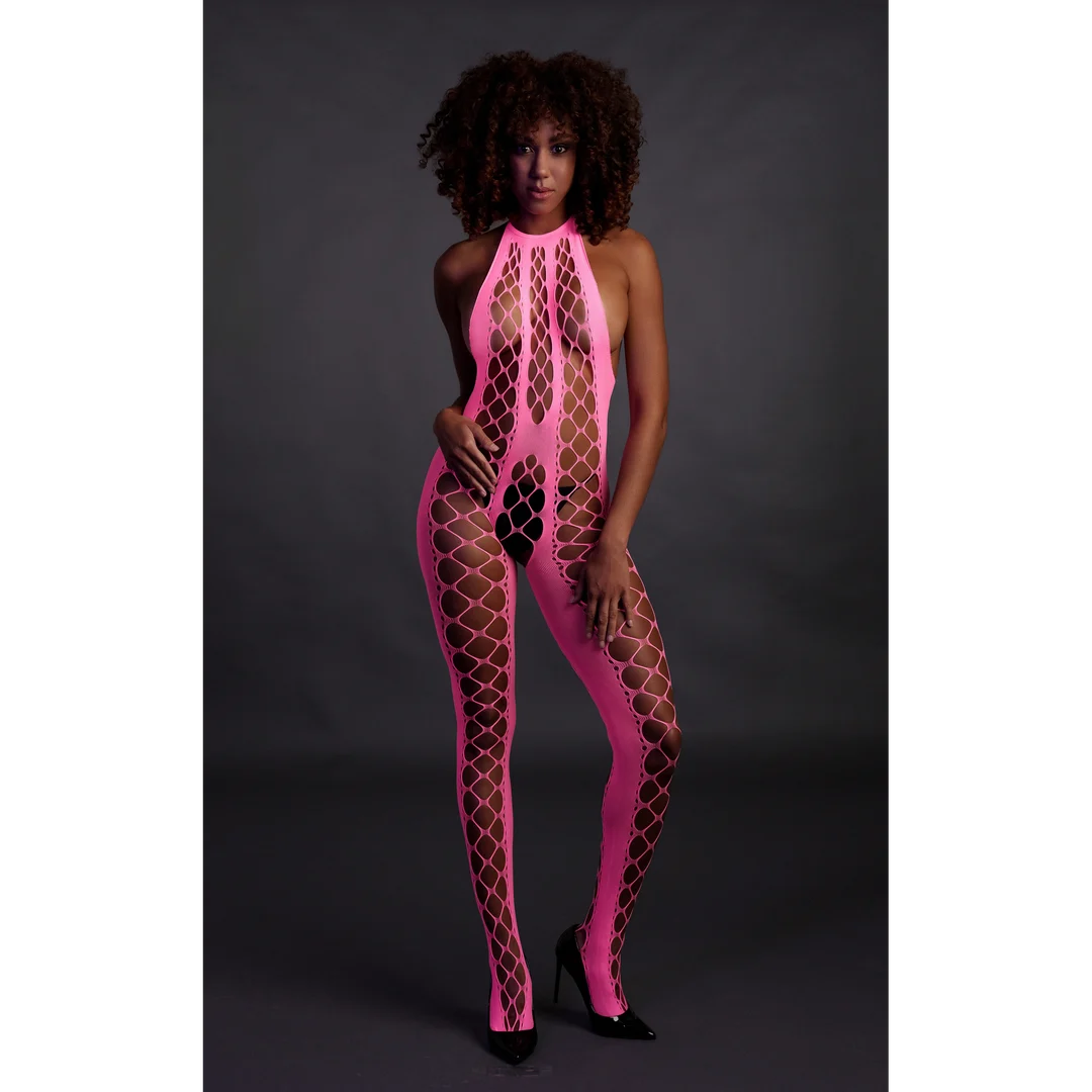 Bodystocking verde neon con collo all’americana - immagine 3