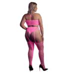Set verde neon con crop top e calze - immagine 20