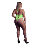 Body verde neon sgambato - immagine 8