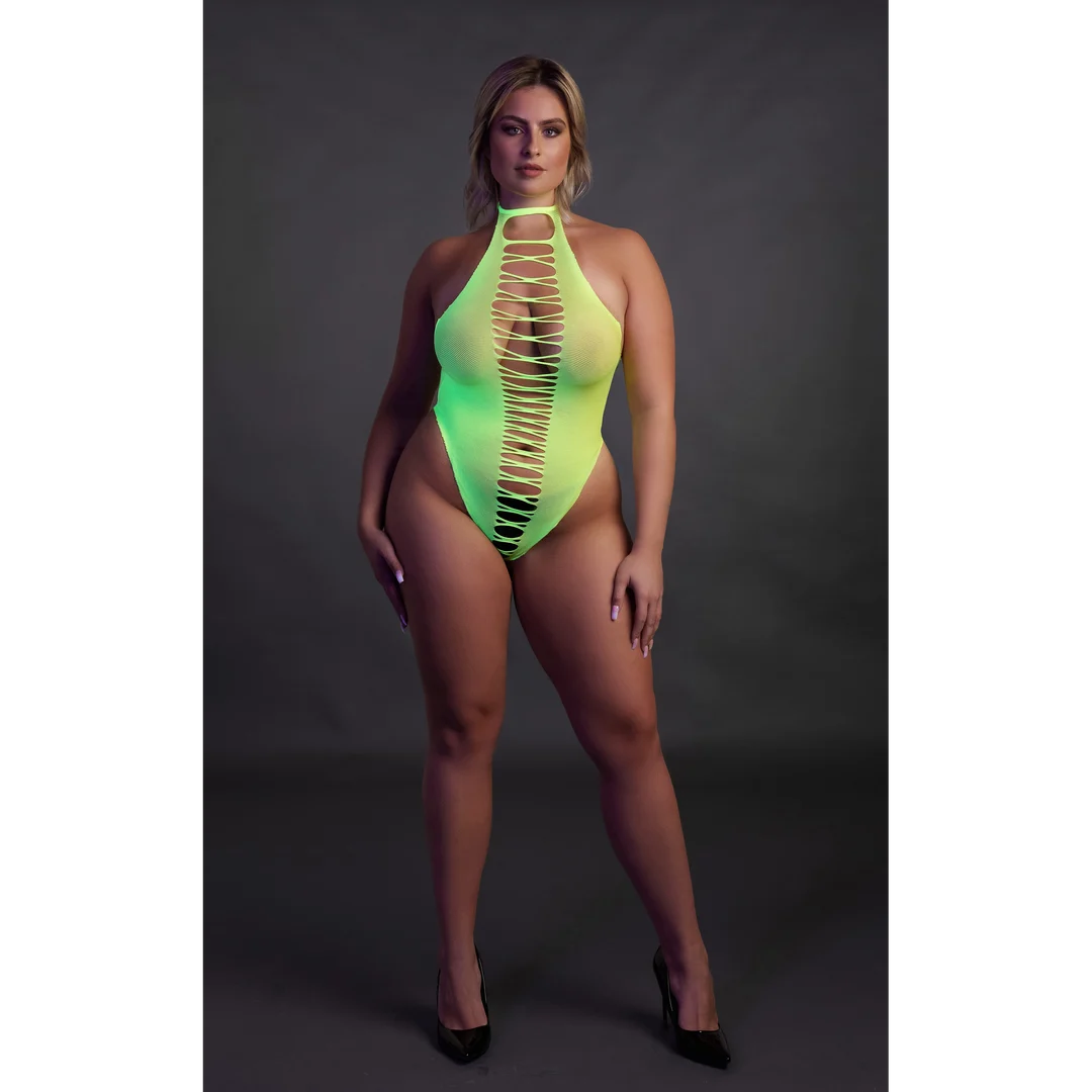 Body verde neon sgambato - immagine 9