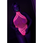 Body rosa neon con scollo all'americana - immagine 5