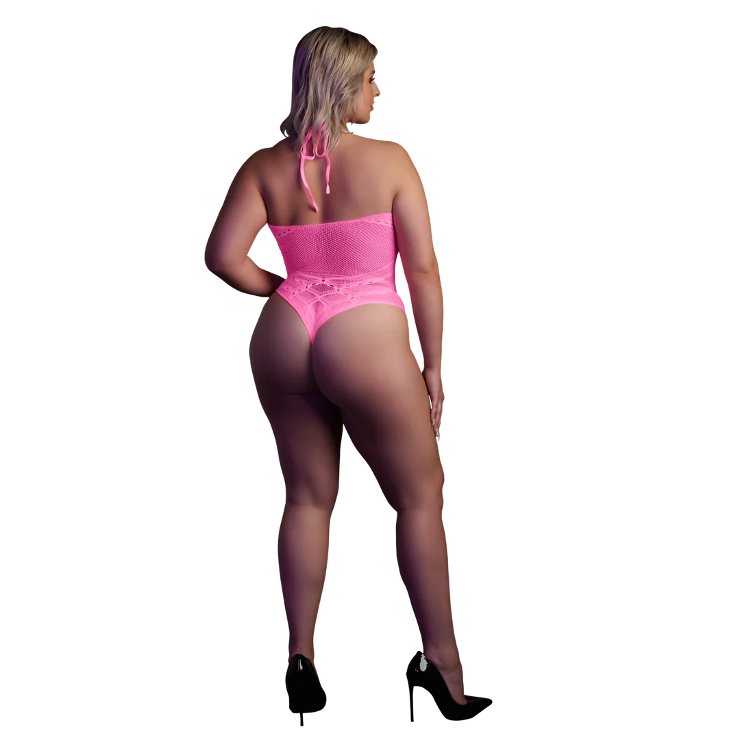 Body rosa neon con scollo all'americana - immagine 14