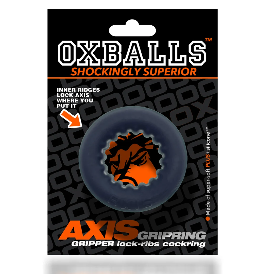 OX-3068-BLKICE_1_1 Anello per il pene non vibrante con interno scanalato, Black Ice - immagine 1
