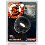 Anello per lo stretching dello scroto con fori di ventilazione – Black Ice