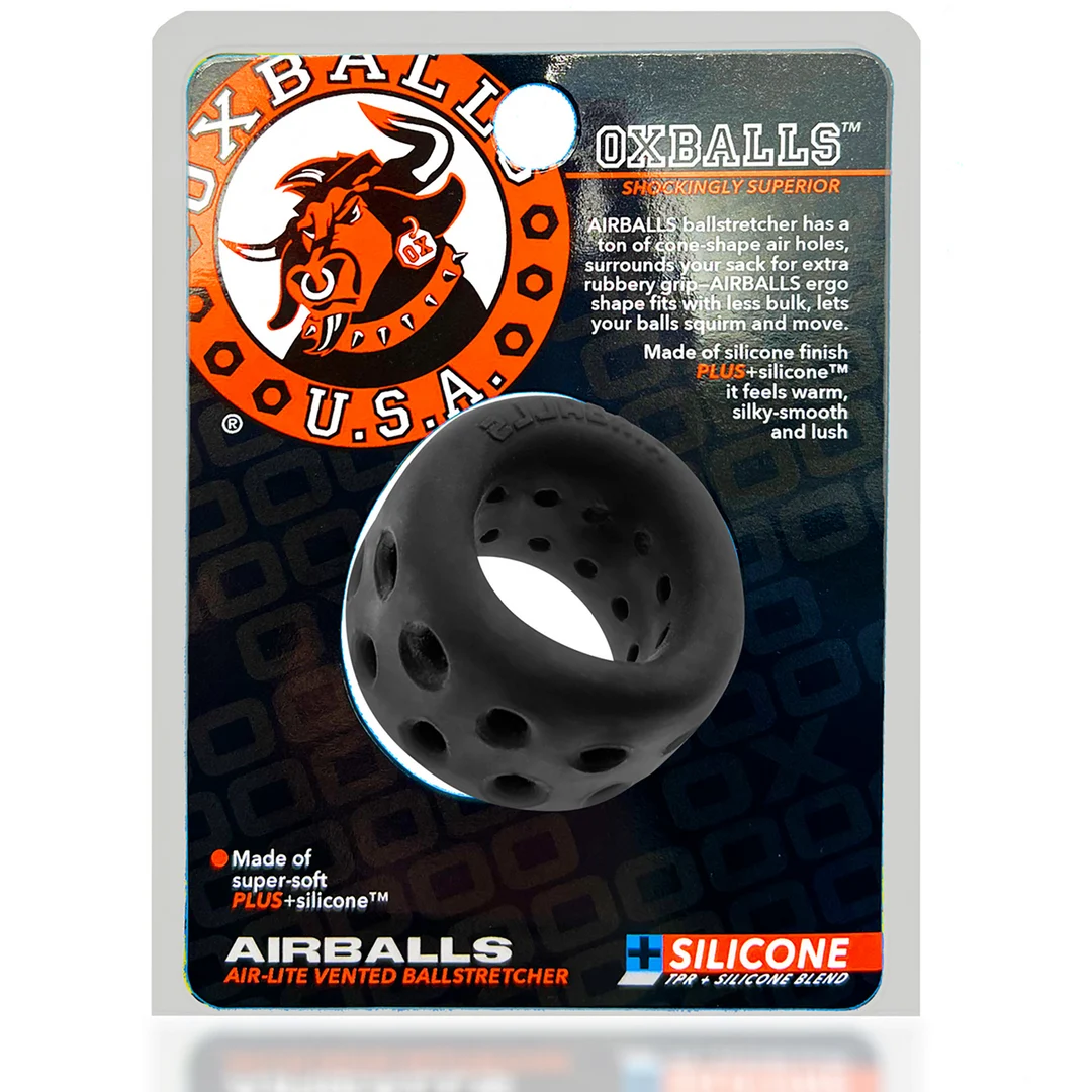 OX-3084-BLKICE_1 Anello per lo stretching dello scroto con fori di ventilazione – Black Ice - immagine 1