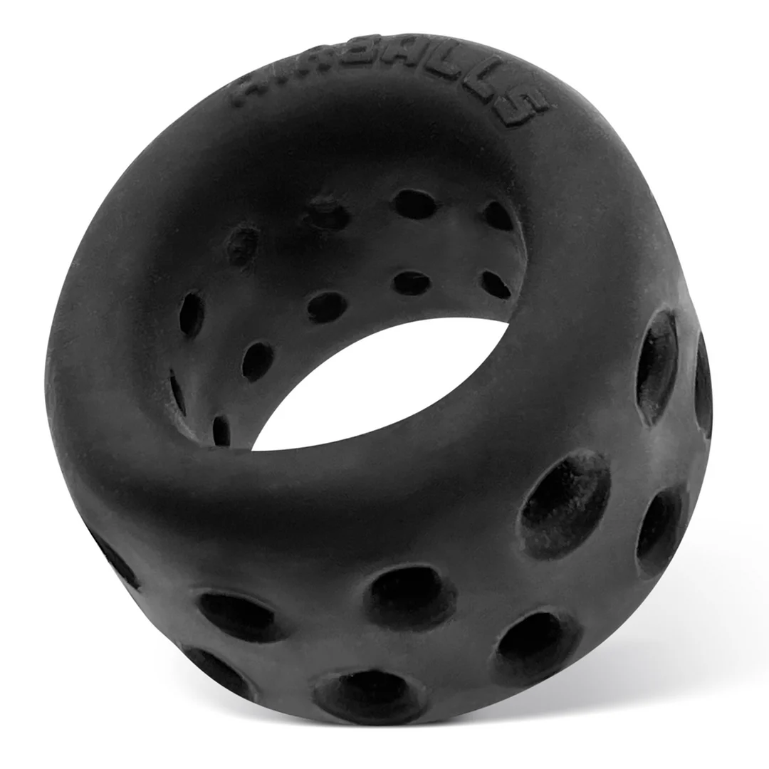 Anello per lo stretching dello scroto con fori di ventilazione – Black Ice - immagine 4
