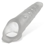 Guaina per pene con 3 inserti bullet, Ghiaccio trasparente - immagine 2