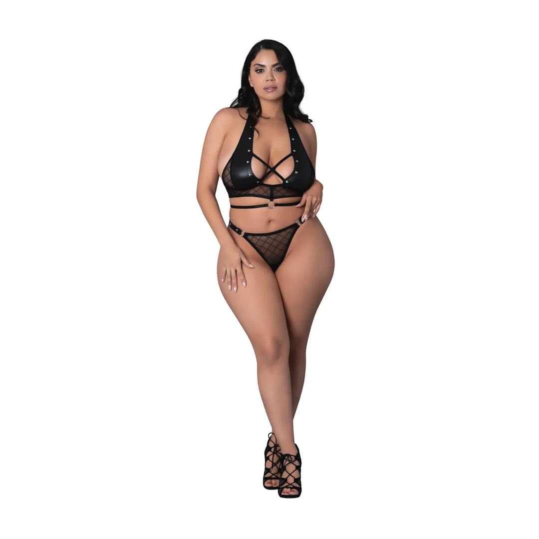 Top all’americana e perizoma con anello Nadia - immagine 5