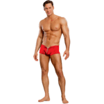 Pantaloncino con zip Male Power e anello fallico rosso - immagine 16
