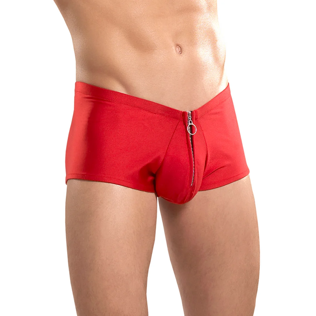 Pantaloncino con zip Male Power e anello fallico rosso - immagine 21