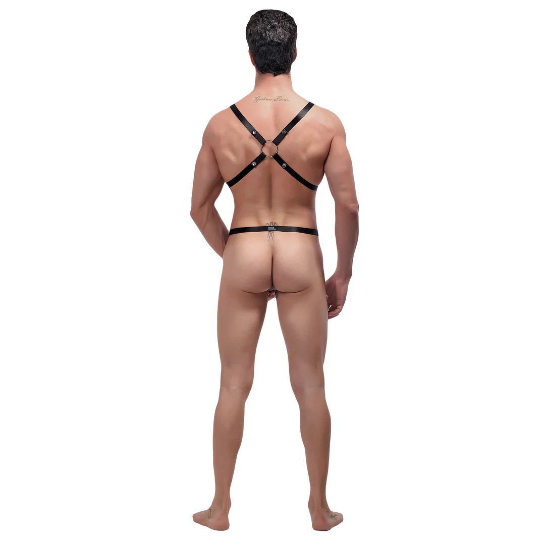 Imbracatura bondage da uomo taglia unica con anelli regolabili – Male Power - immagine 3