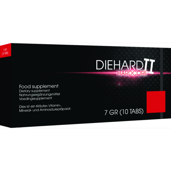 Diehard II Hardcore capsule stimolanti, 10 pezzi