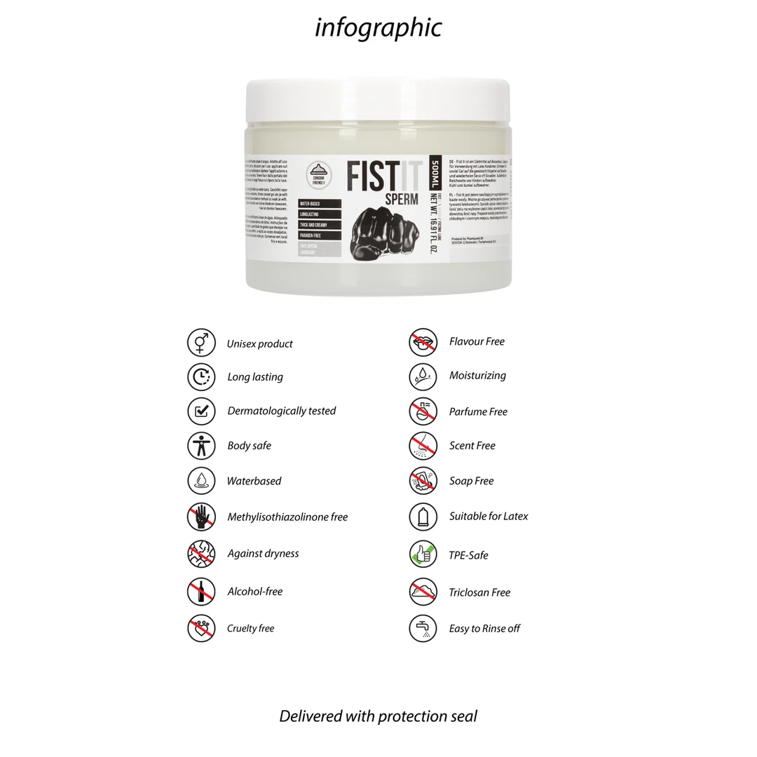Lubrificante spermicida Fist It 500 ml - immagine 5