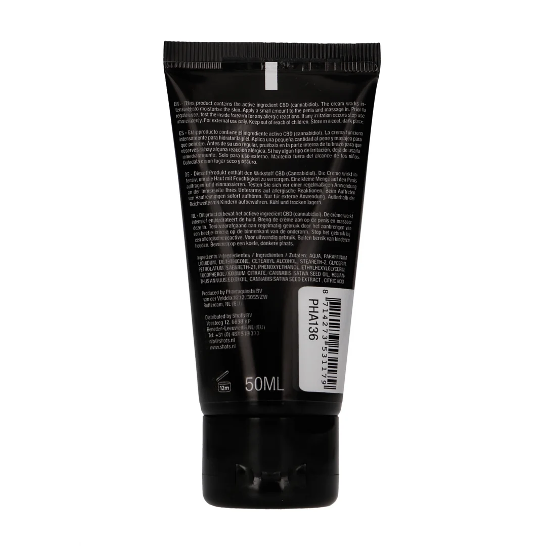 Crema masturbatoria al CBD Pharmquests by Shots per lui, 50 ml - immagine 2