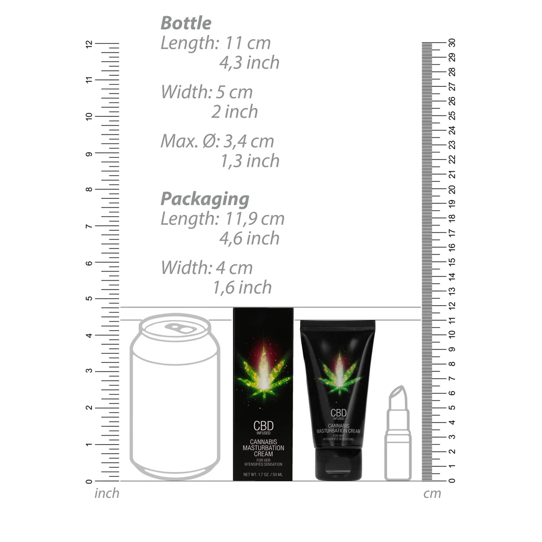 Lubrificante neutro, crema masturbatoria al CBD per la vulva, senza profumo e senza sapore, 50 ml, Pharmquests by Shots - immagine 6