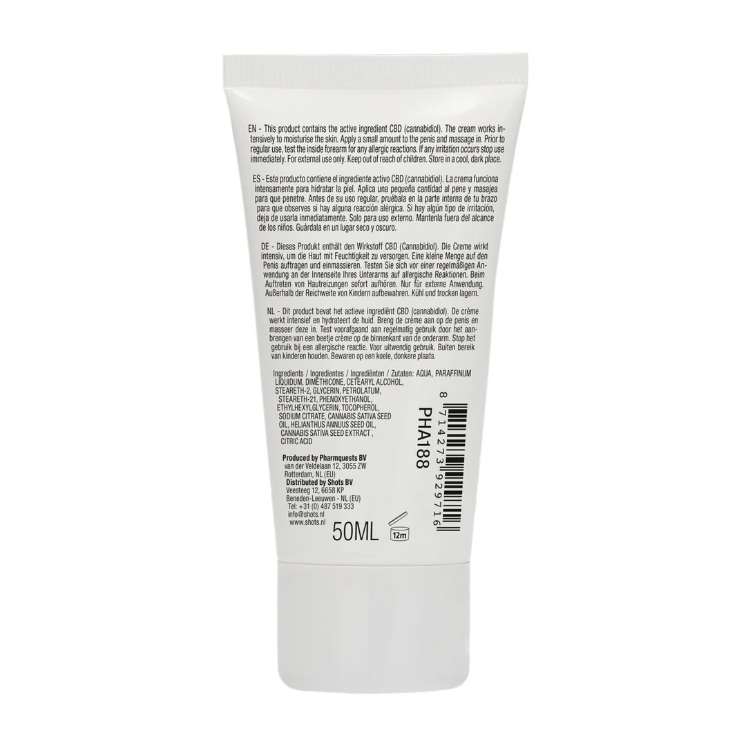 Pharmquests by Shots Crema masturbatoria al CBD per lui, 50 ml - immagine 2