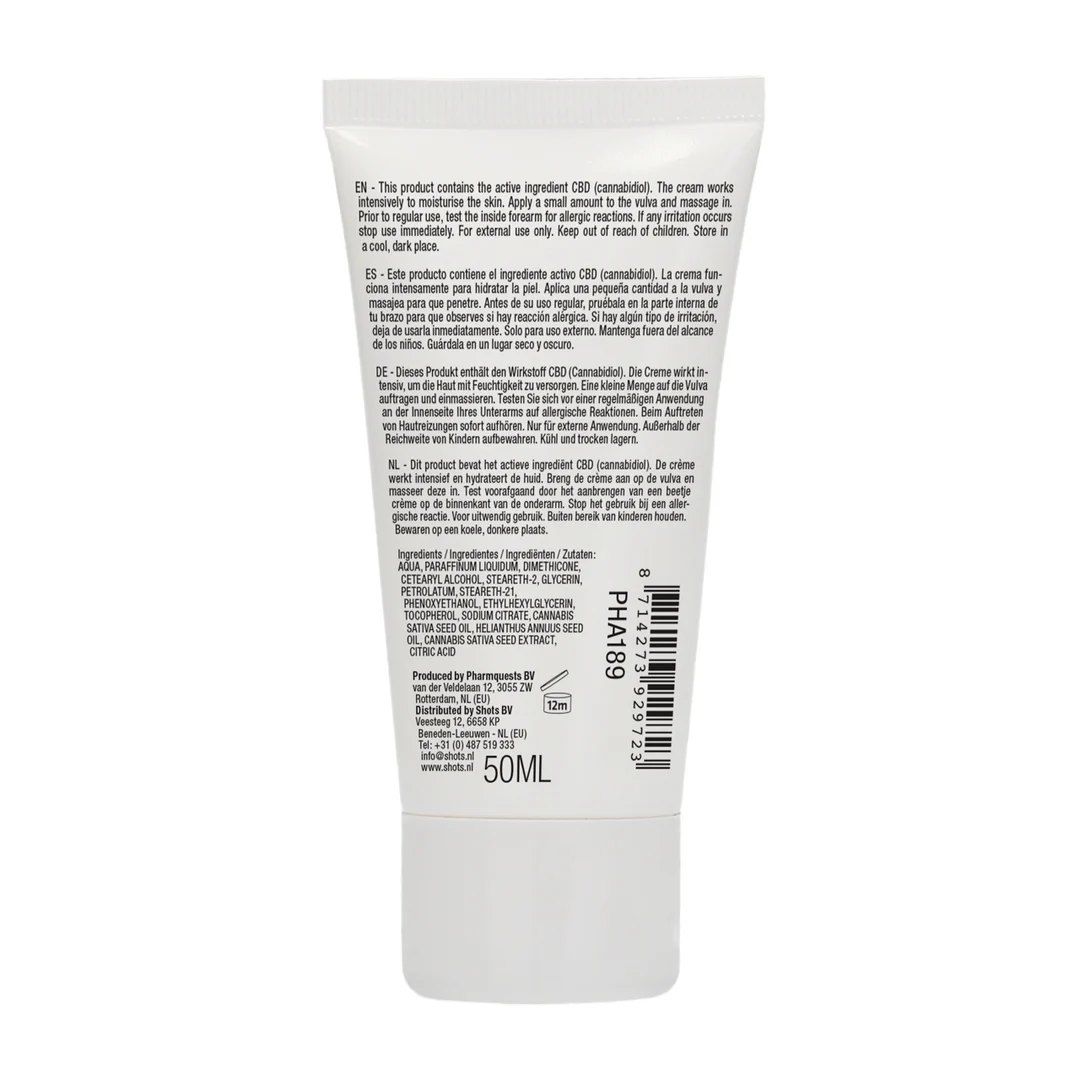 Pharmquests by Shots Crema masturbatoria naturale al CBD per lei, 50 ml - immagine 2