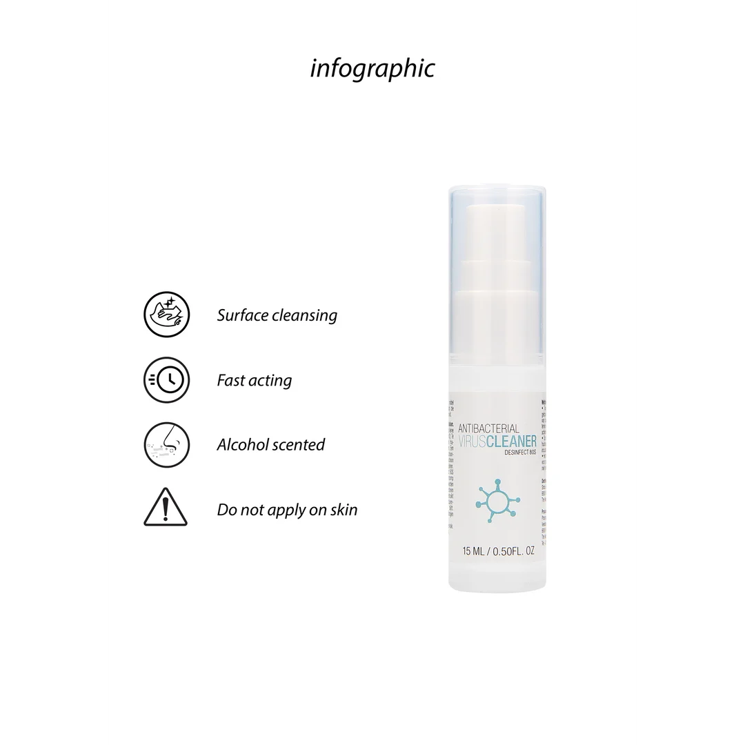 Virus Cleaner – Disinfettante per superfici dure e piccole – Neutro rispetto al genere – Pharmquests by Shots – 15 ml - immagine 3