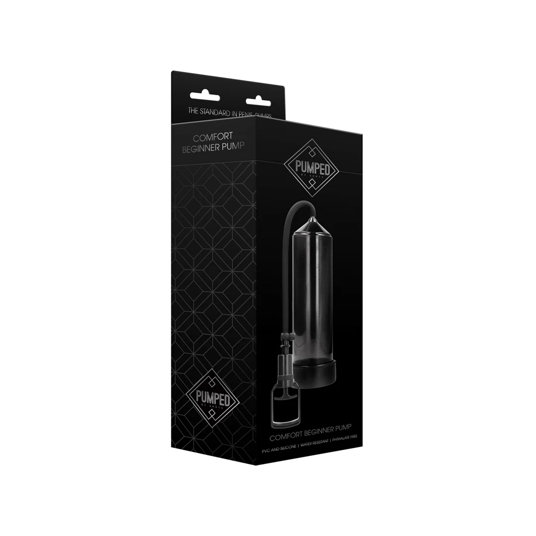 PMP002BLK_1 Pompa manuale per il pene con morbido manicotto: pompa per principianti - immagine 1