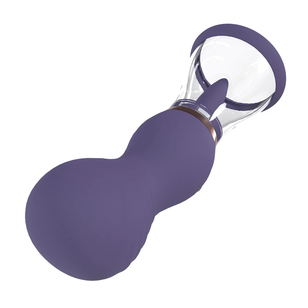 Extra per uomo con coppe morbide – Pompa ricaricabile per vulva e seno – Viola – Tester - immagine 11