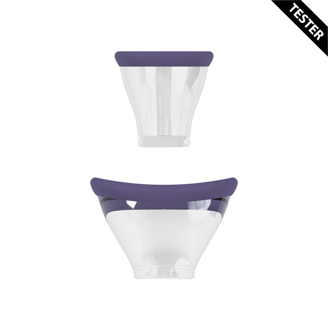 Extra per uomo con coppe morbide – Pompa ricaricabile per vulva e seno – Viola – Tester - immagine 3