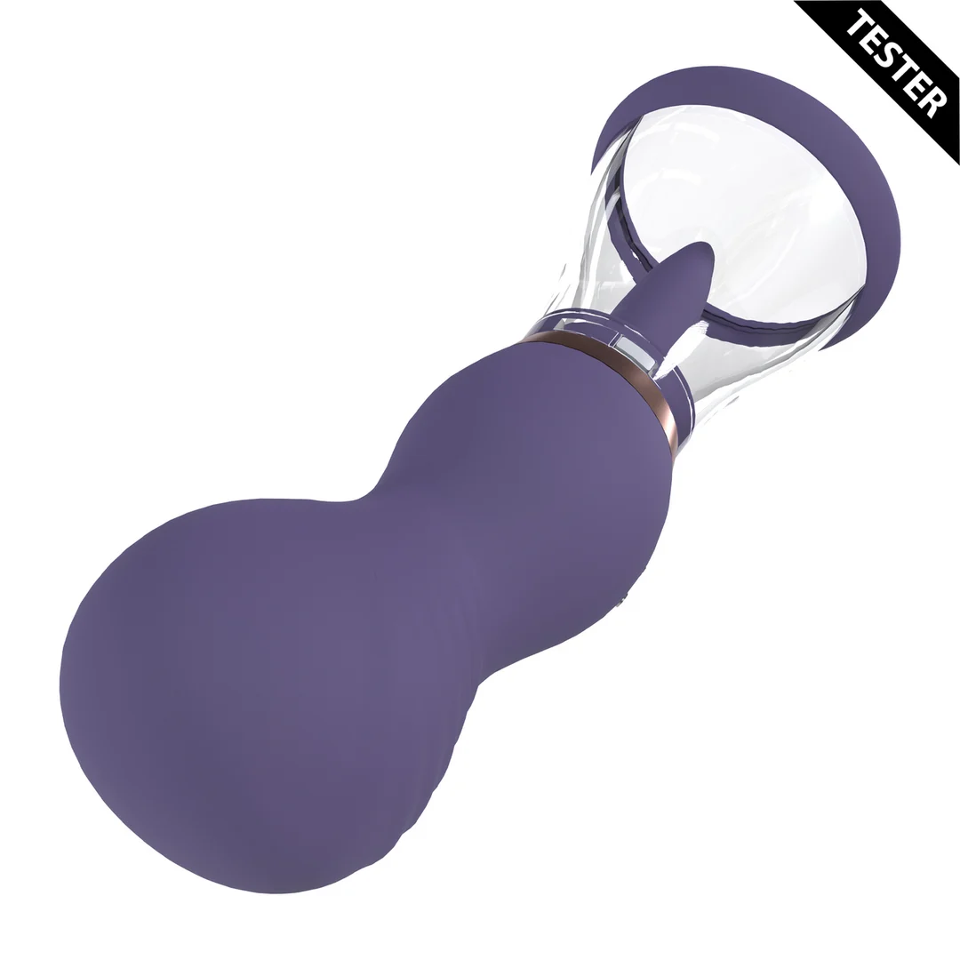 Extra per uomo con coppe morbide – Pompa ricaricabile per vulva e seno – Viola – Tester - immagine 1