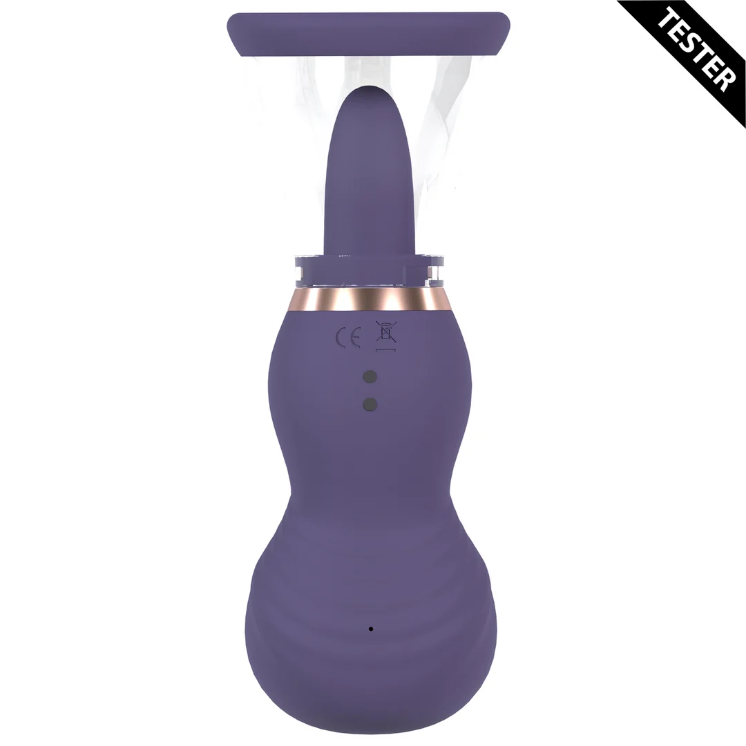 Extra per uomo con coppe morbide – Pompa ricaricabile per vulva e seno – Viola – Tester - immagine 2