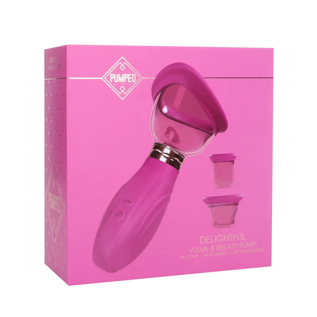 Pompa ricaricabile Delightful per vulva e seno - immagine 1