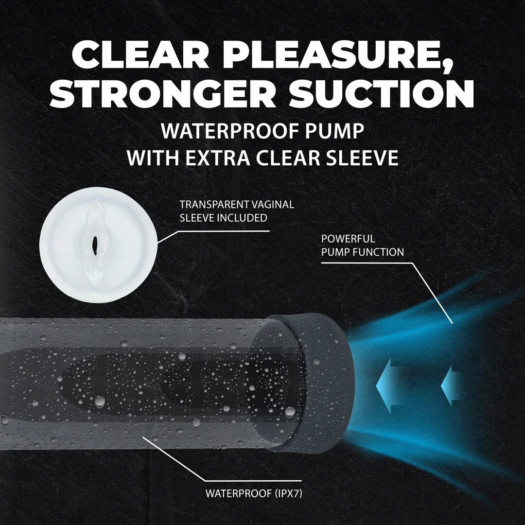 Pompa elettrica per il pene con guaina in silicone liscio, Tester - immagine 5