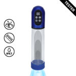 Pompa elettrica per il pene con guaina in silicone liscio, Tester