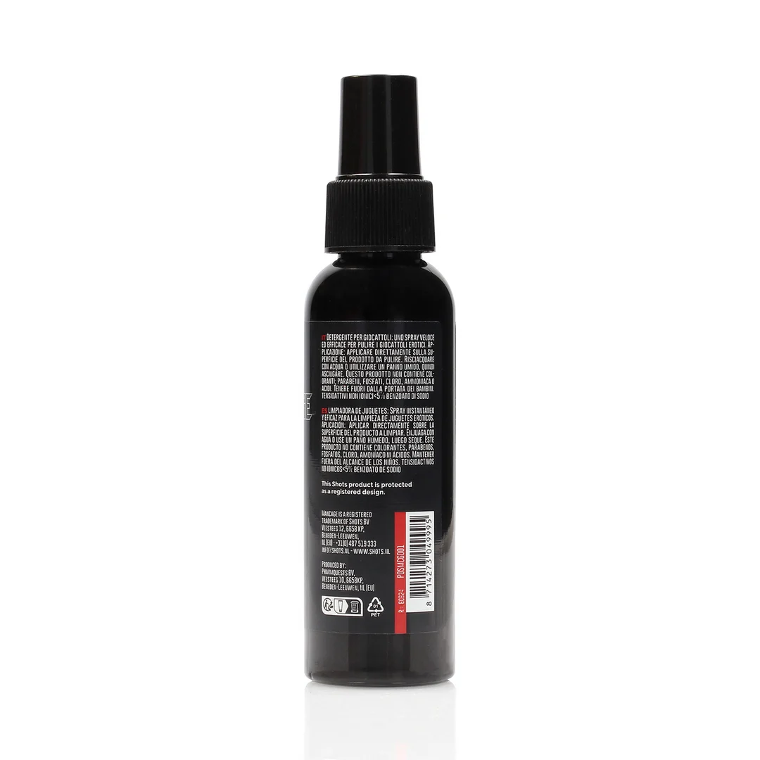 Detergente per sex toy, spray schiumogeno per pulire i sex toy, ManCage by Shots, 100 ml - immagine 2