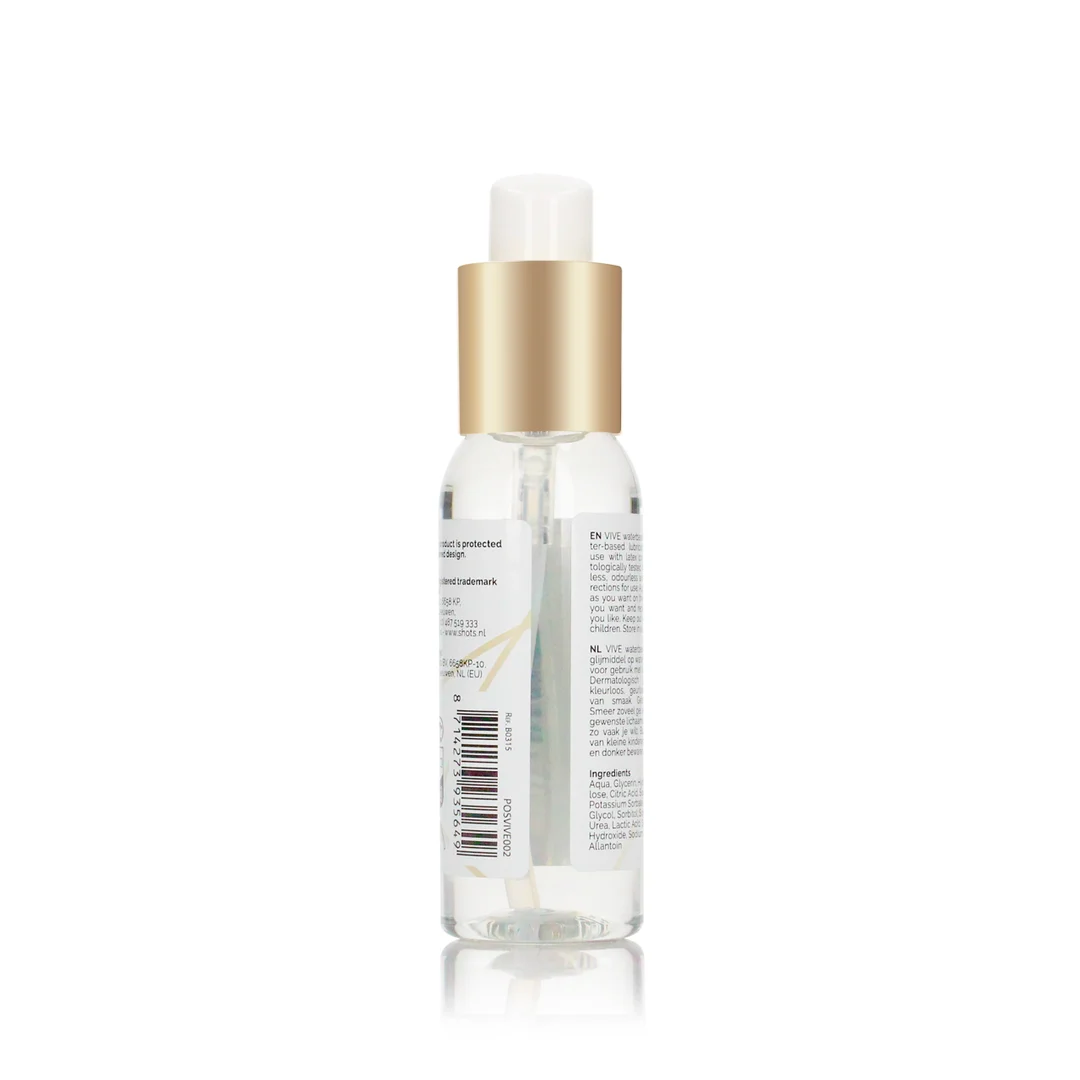 Lubrificante a base d’acqua, testato dermatologicamente e adatto ai preservativi in lattice, senza profumo e insapore, 50 ml, VIVE by Shots - immagine 1