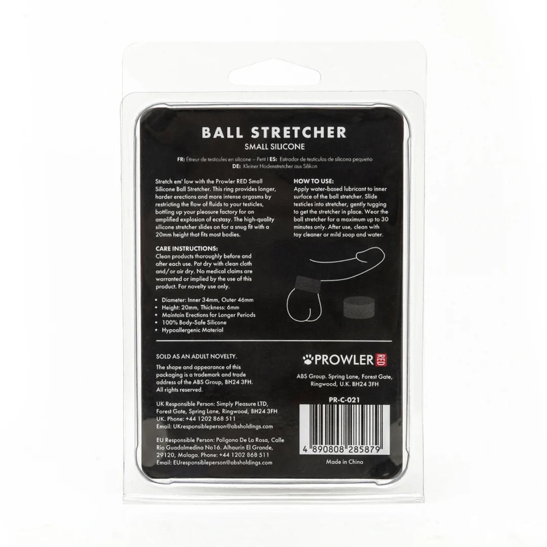 Paracadute per testicoli piccolo in silicone nero Prowler RED - immagine 2
