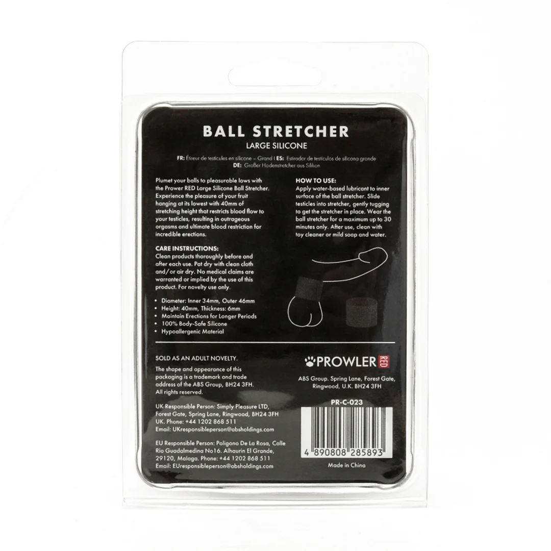 Prowler Red anello per testicoli in silicone grande nero - immagine 2